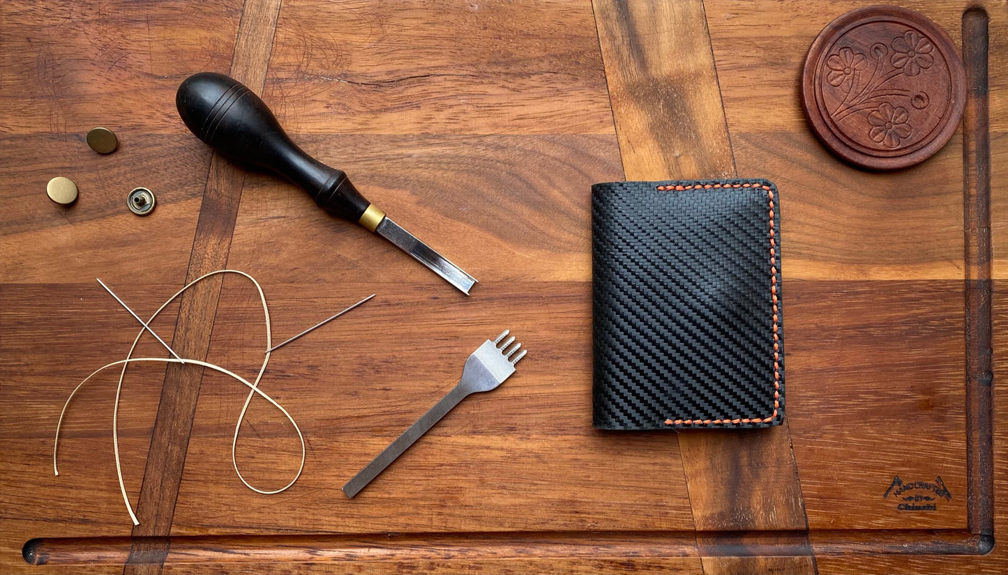 Handmade Carbon Print Wallet - Slim Minimalist Desig