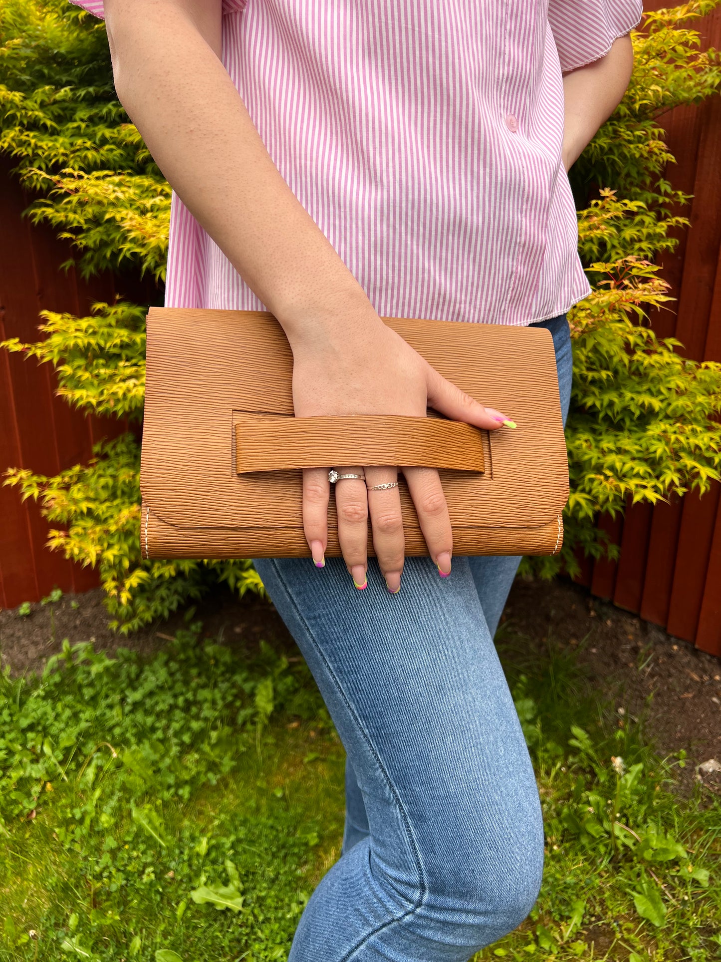 Luxury Handmade Epi Leather Clutch – Perfect for Every Occasion