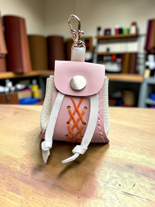 Handmade Leather Accordion Coin Purse – Keyring Mini Pouch