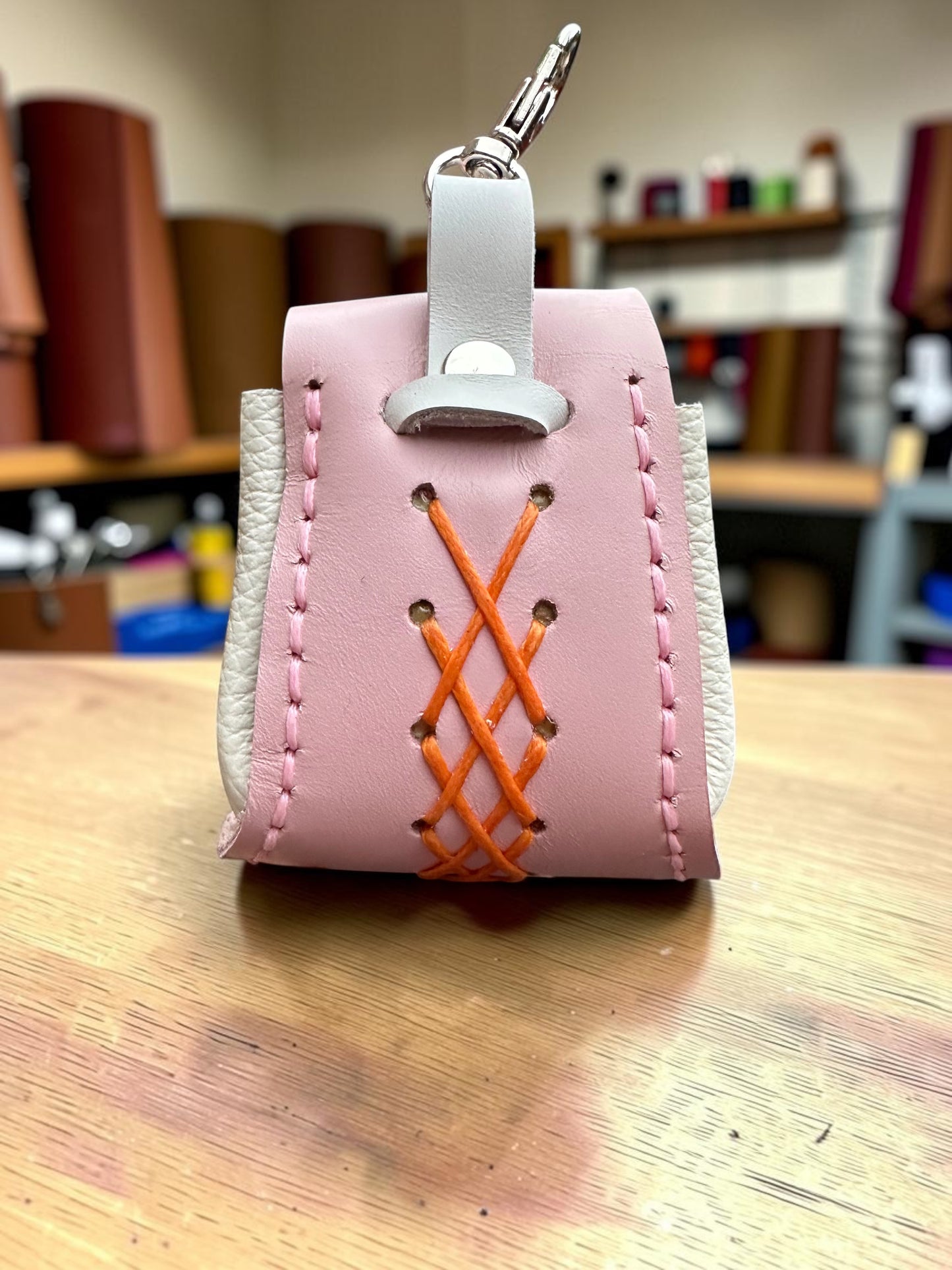 Handmade Leather Accordion Coin Purse – Keyring Mini Pouch