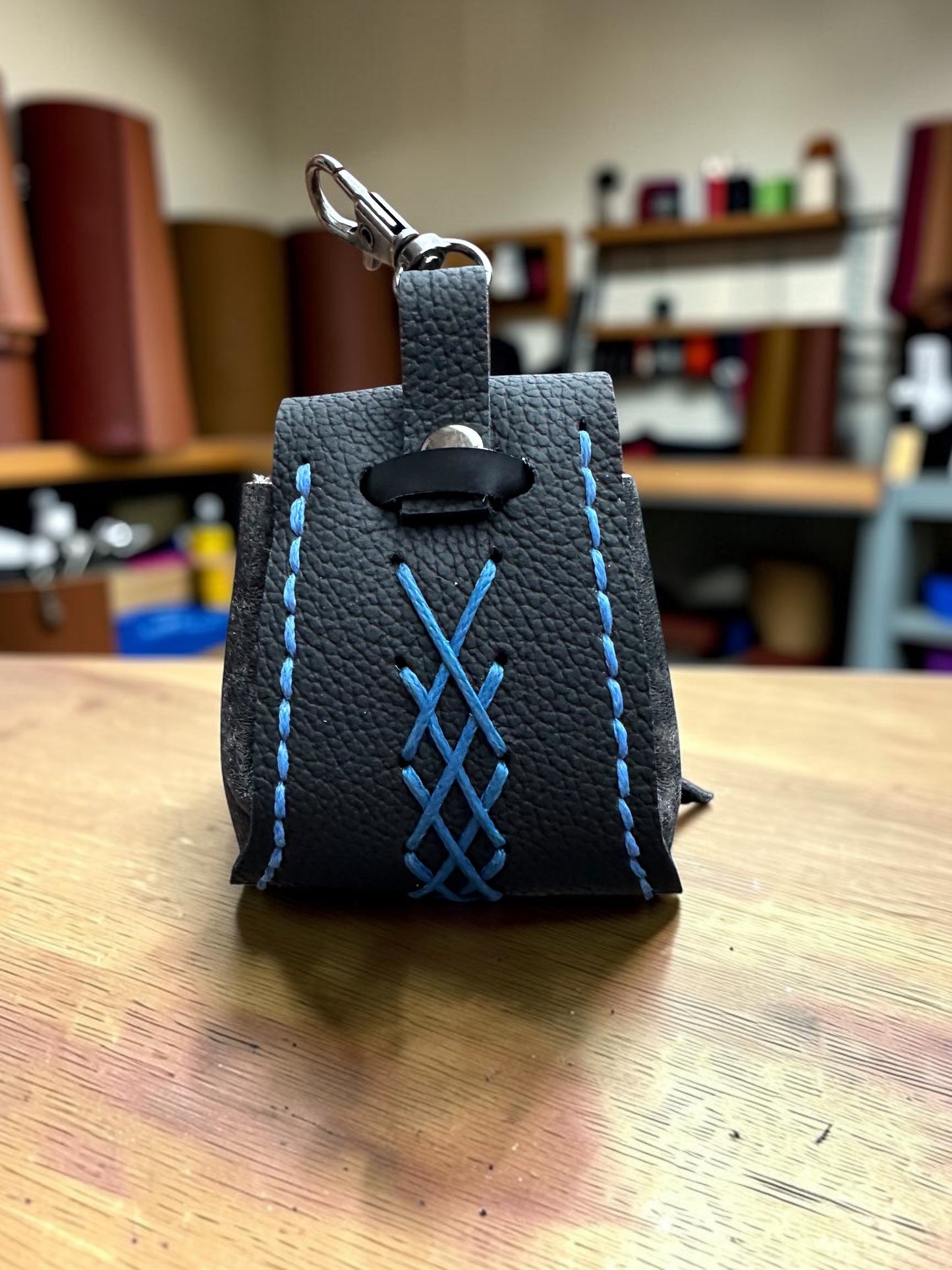 Handmade Leather Accordion Coin Purse – Keyring Mini Pouch