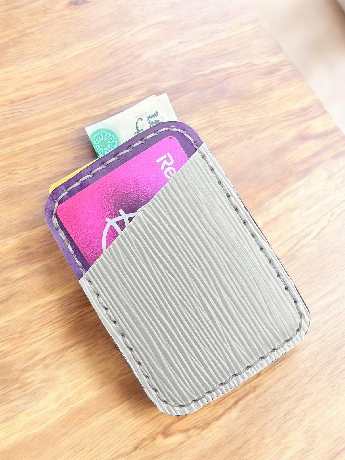 Handmade Leather Card Holder – Slim Epi Leather Wallet