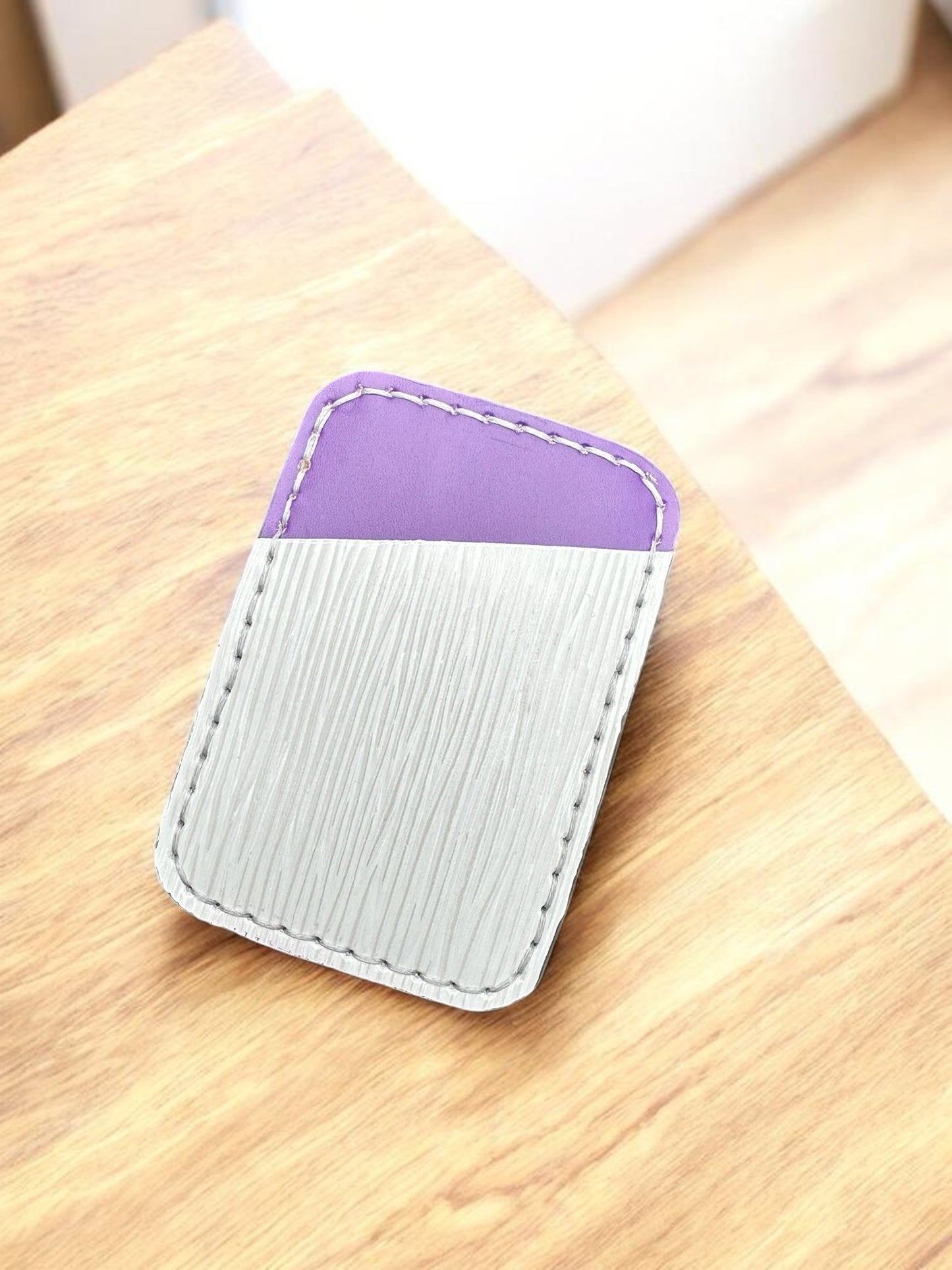 Handmade Leather Card Holder – Slim Epi Leather Wallet