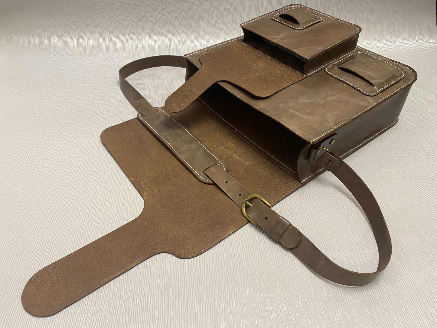 12” Handmade Leather Messenger Bag
