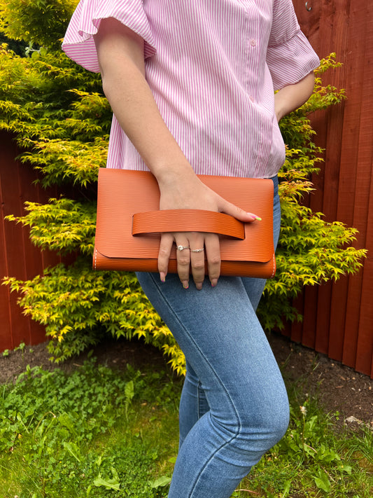 Luxury Handmade Epi Leather Clutch – Perfect for Every Occasion
