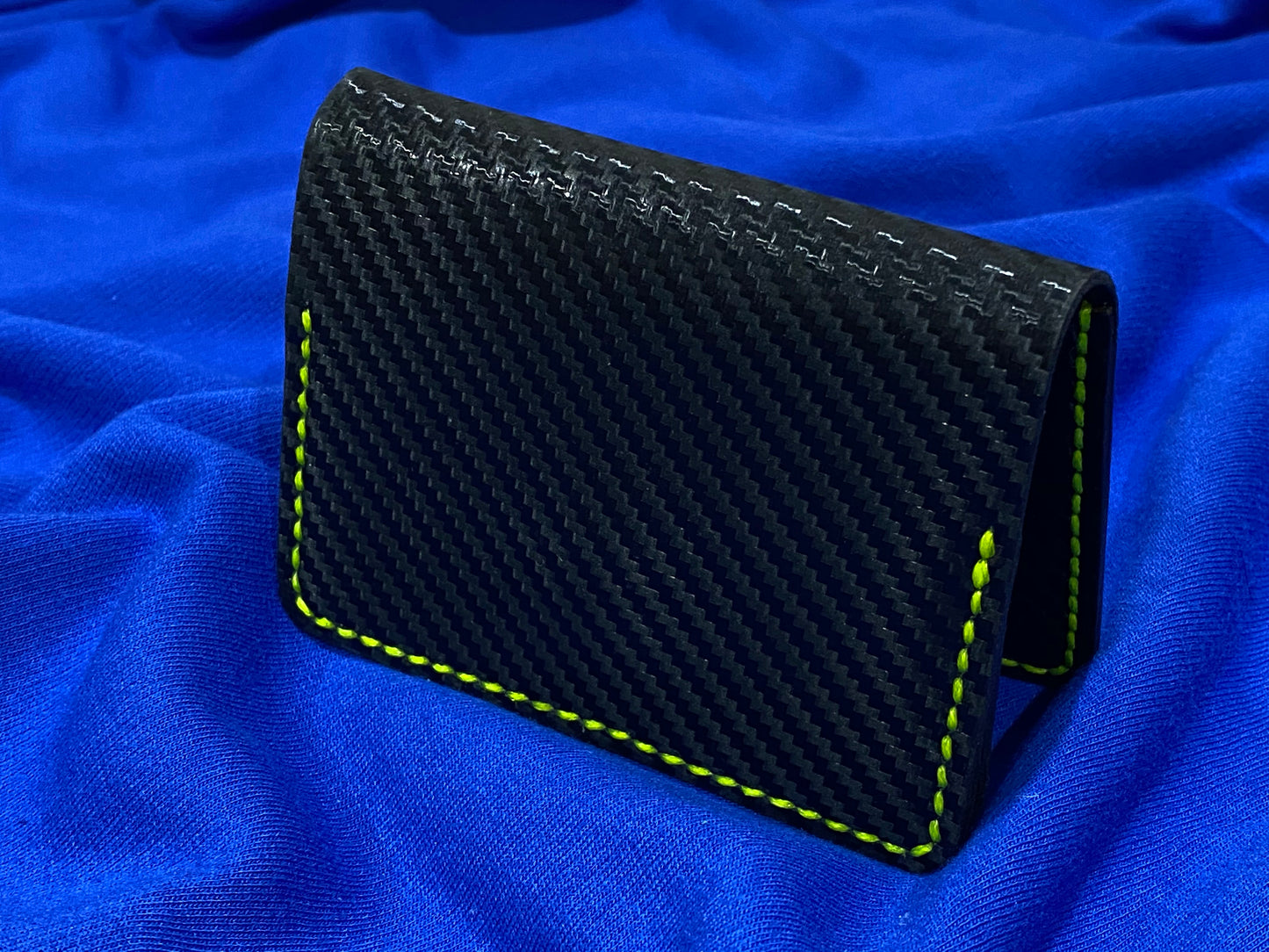 Handmade Leather Wallet - Carbon Print