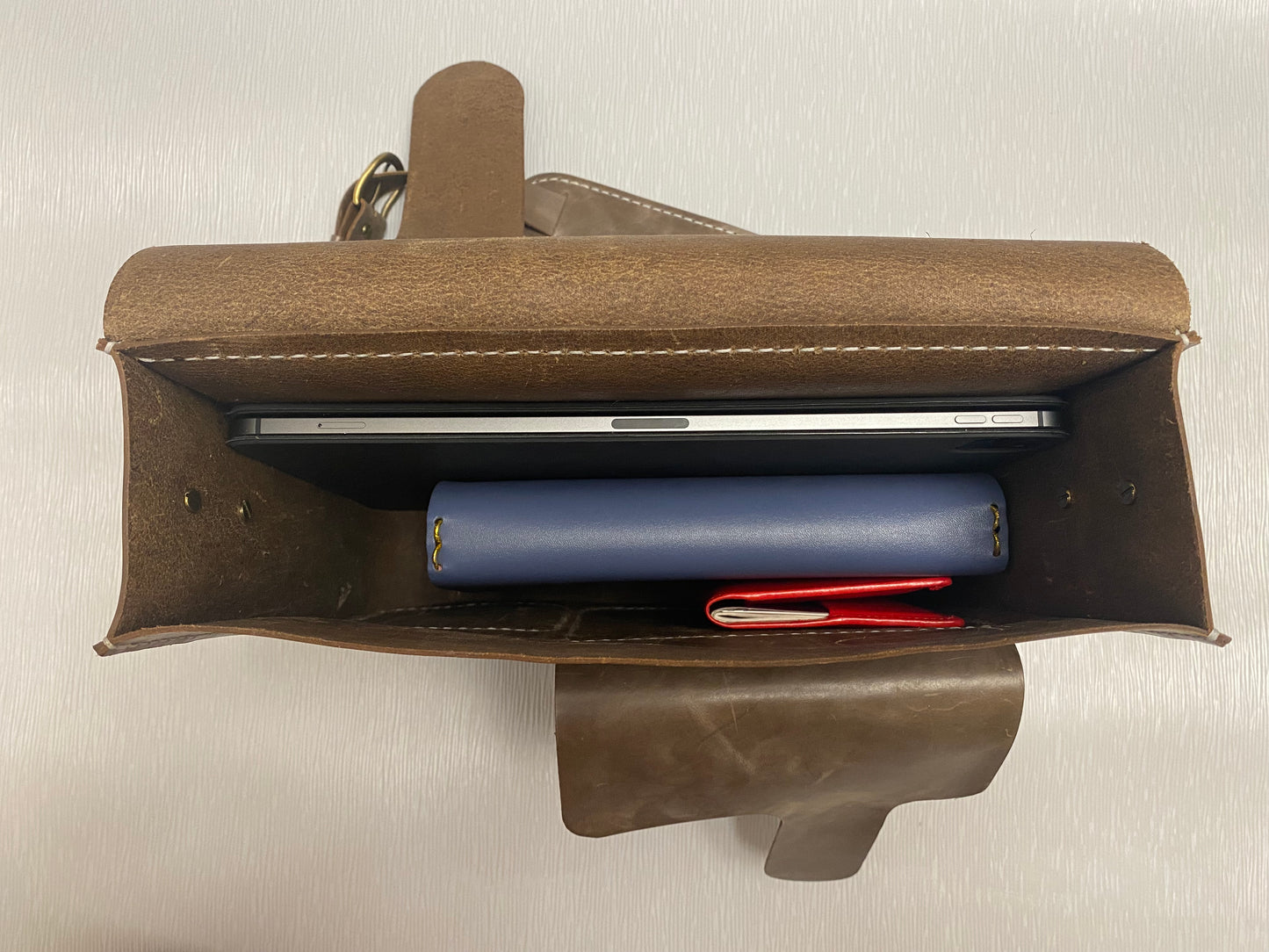 12” Handmade Leather Messenger Bag
