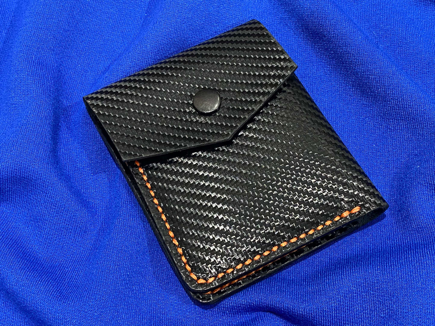 Handmade Leather Wallet - Carbon Leather Print